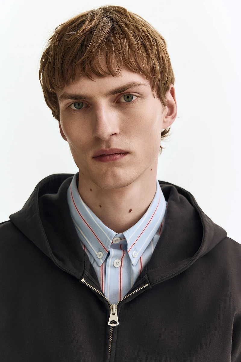 Oversized-Fit Hooded Jacket