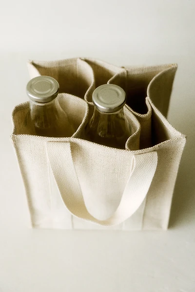Sac à bouteilles en jute mélangé