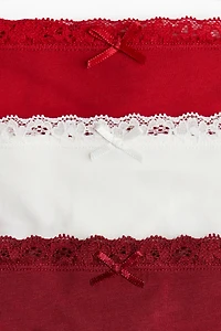 Lot de 5 culottes Tanga en coton