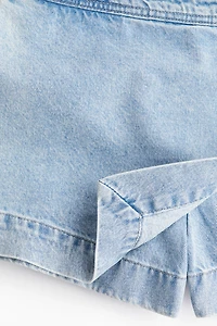 Denim Wrap Skort