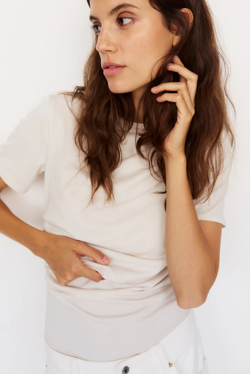 MAMA Haut d'allaitement à effet drapé