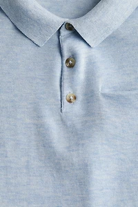 Polo en soie mélangée
