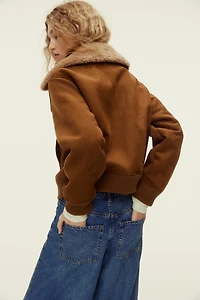 Jacket with Teddy Fleece Collar