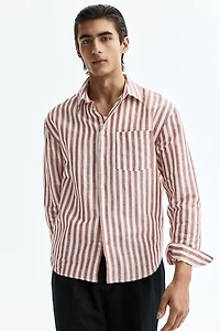Relaxed-Fit Linen-Blend Shirt