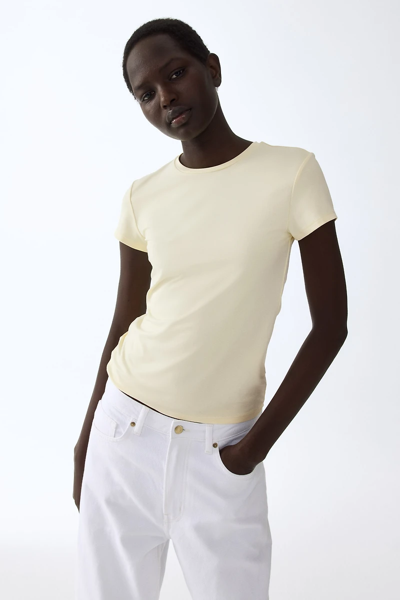 T-shirt ajusté en microfibre