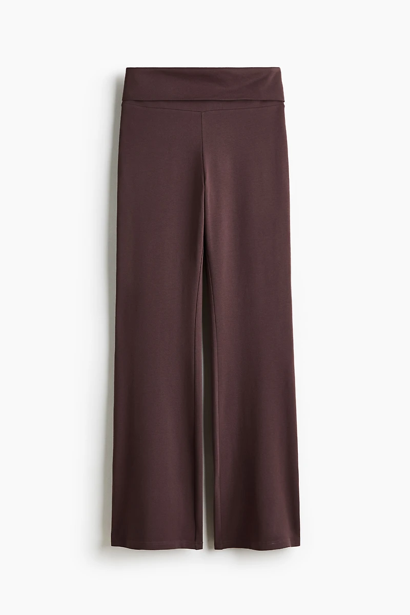 Pantalon en coton avec ceinture repliée