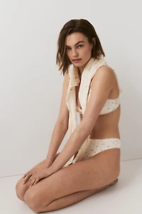 Lot de 2 culottes Tanga en pointelle