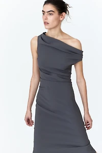 Draped Twill Dress