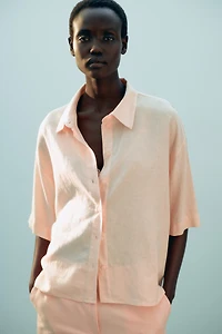 Linen-Blend Shirt