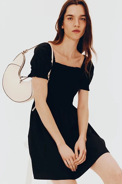 Smocked Poplin Dress