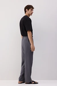 Relaxed Fit Linen-Blend Pants