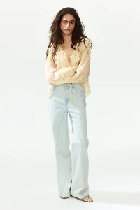 Crinkled chiffon blouse