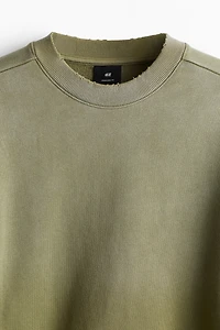 Chandail en molleton délavé coupe ample