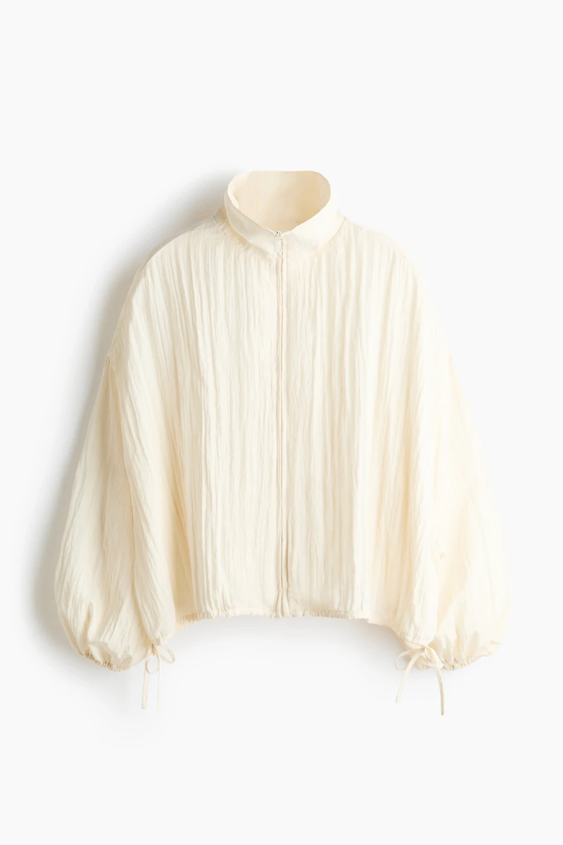 Veste froissée avec cordons de serrage