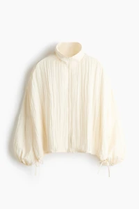 Veste froissée avec cordons de serrage