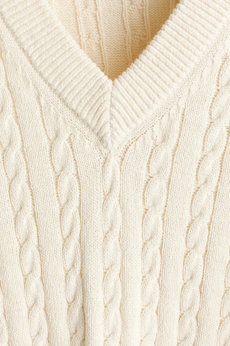 Regular-Fit Cable-Knit Sweater