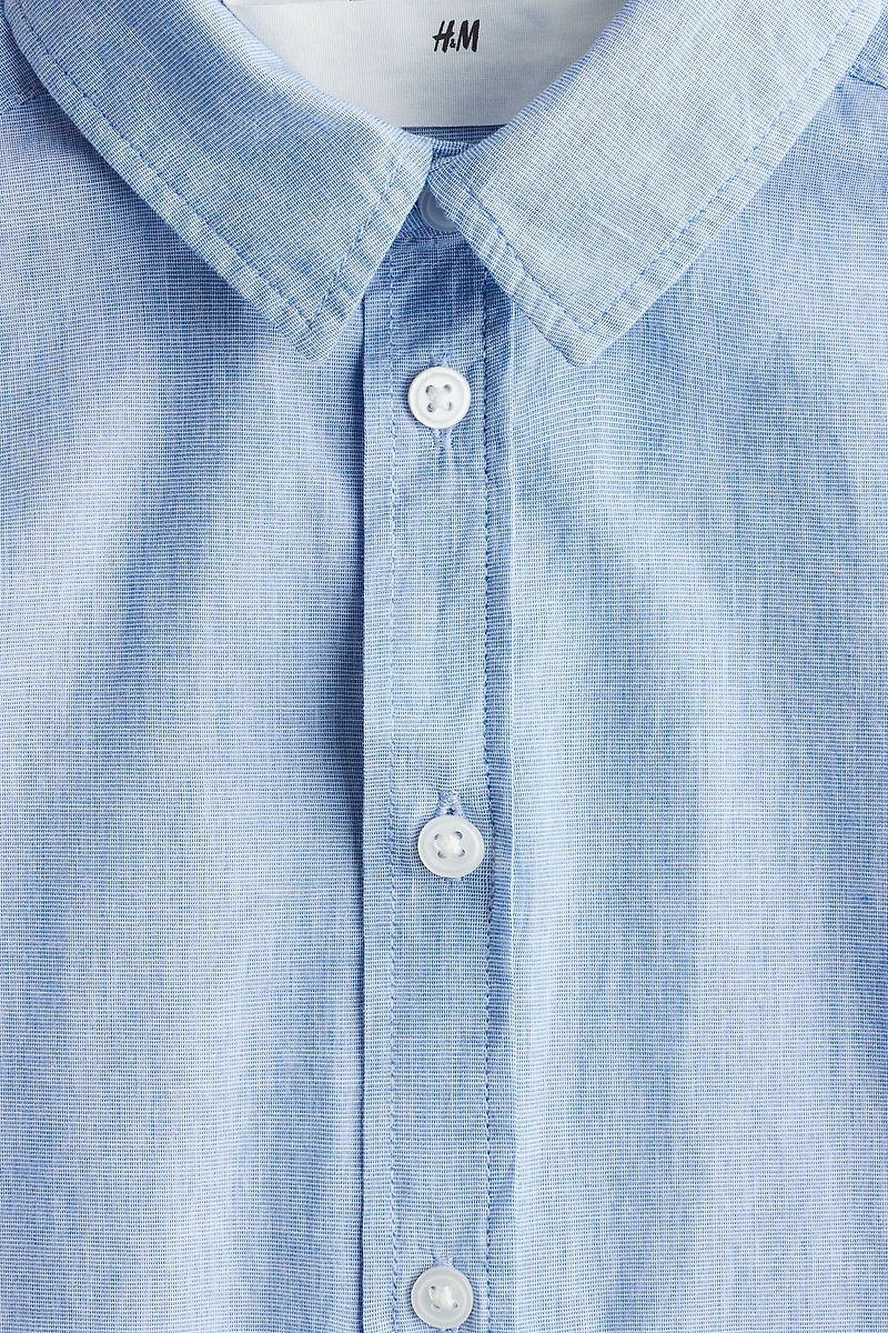 Short-sleeved Cotton Shirt