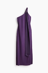 Braided-Detail One-Shoulder Dress