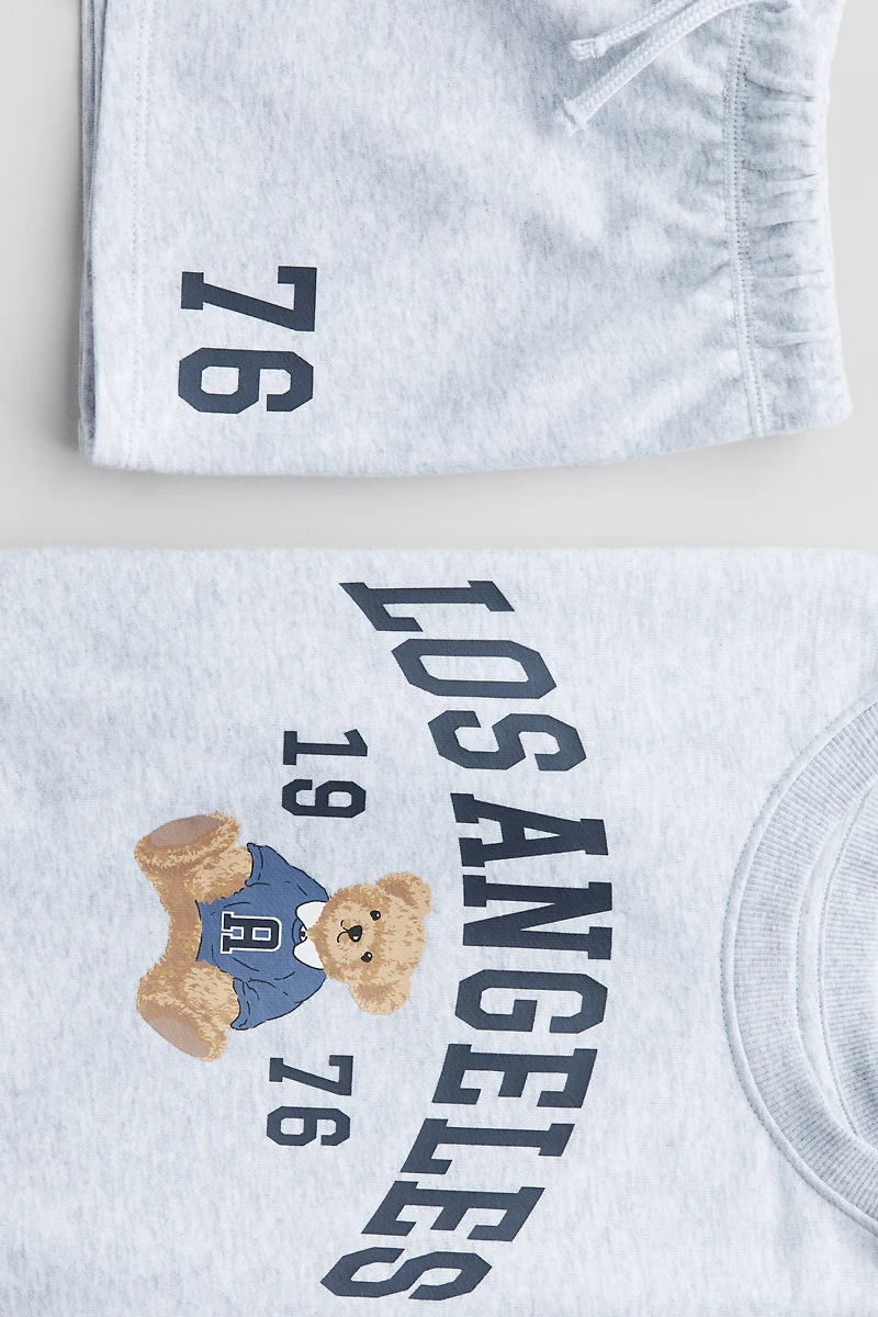 2-Piece Sweatshirt and Shorts Set