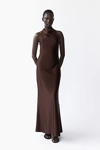 Cowl-Neck Maxi Dress