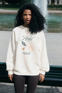 Oversized Printed Sweatshirt