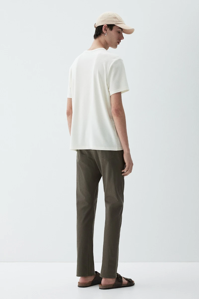Slim Fit Cotton Twill Pants