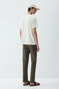 Slim Fit Cotton Twill Pants