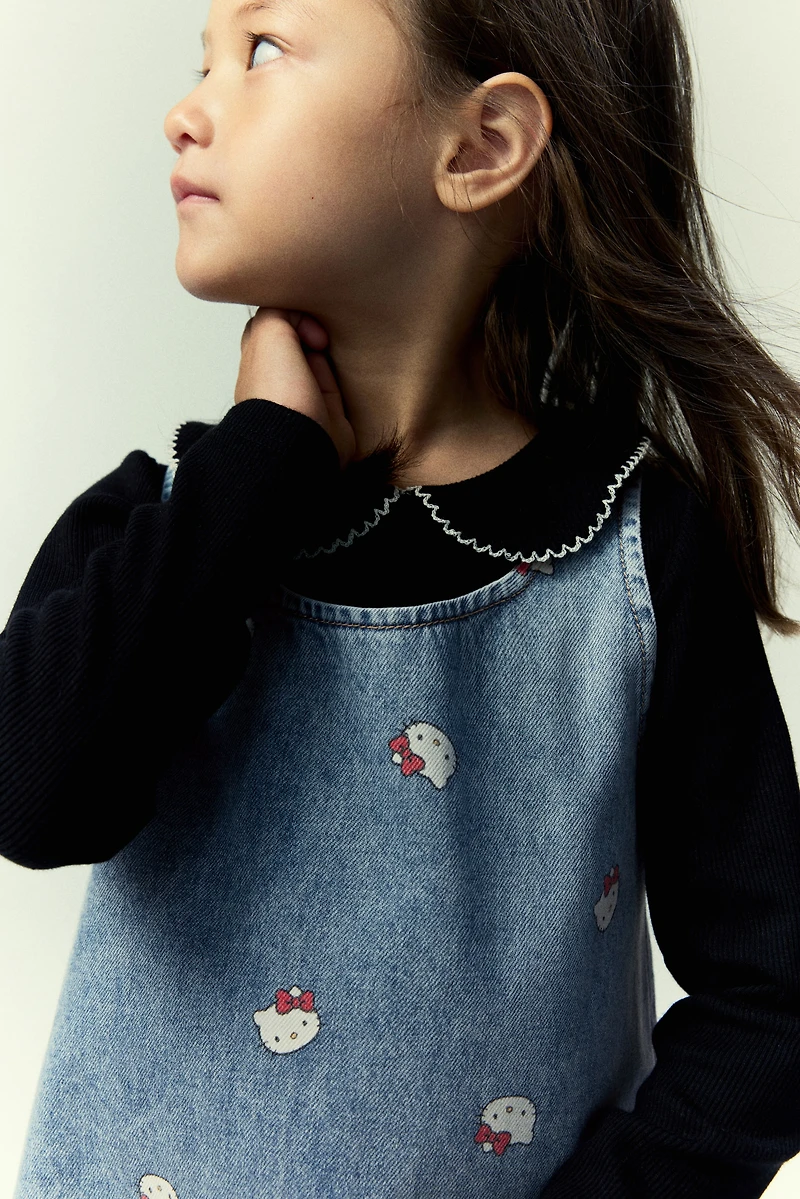 Printed Denim Dress