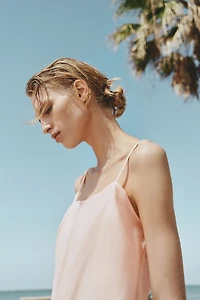 Lace-Trimmed Ramie Top