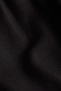 Pantalon à cordon en lin mélangé