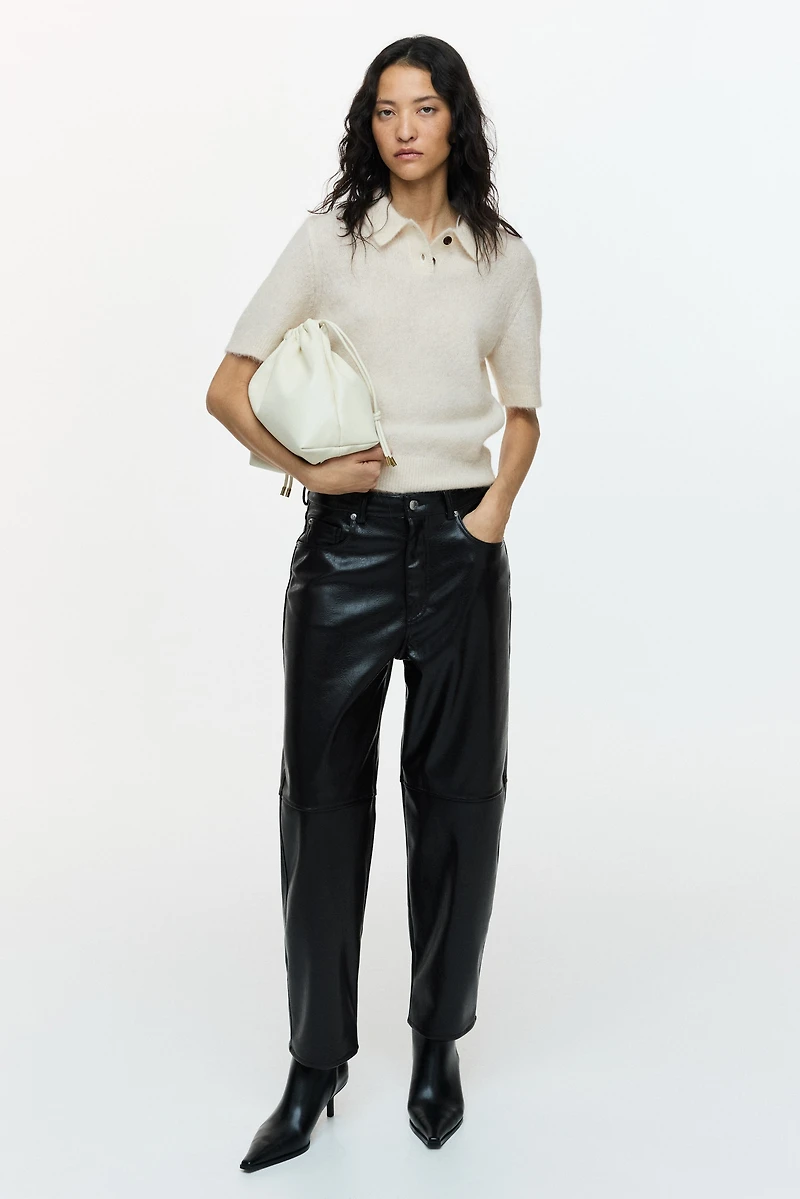 Alpaca-Blend Polo Shirt