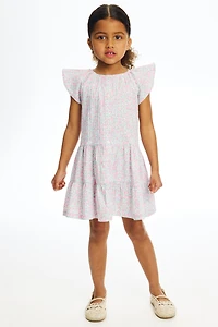 Tiered Seersucker Dress