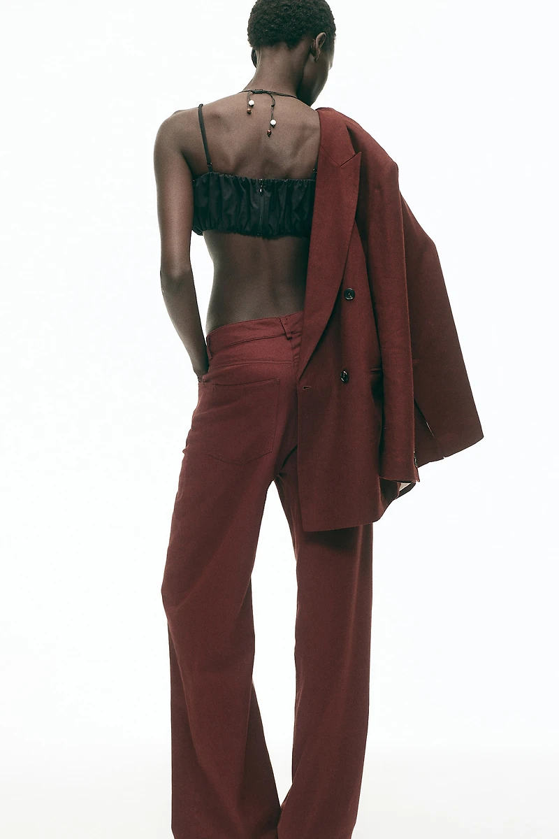 Linen-Blend Pants