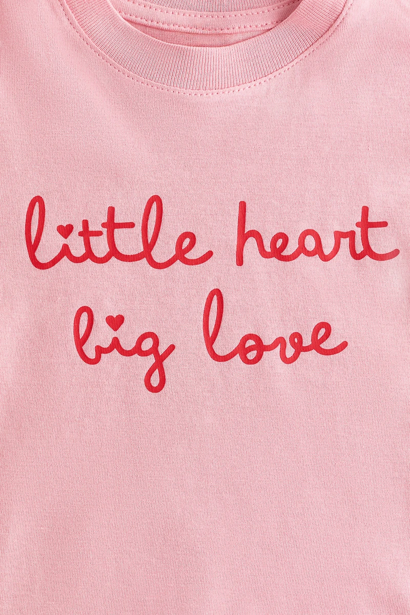 Cotton T-Shirt with Printed Text