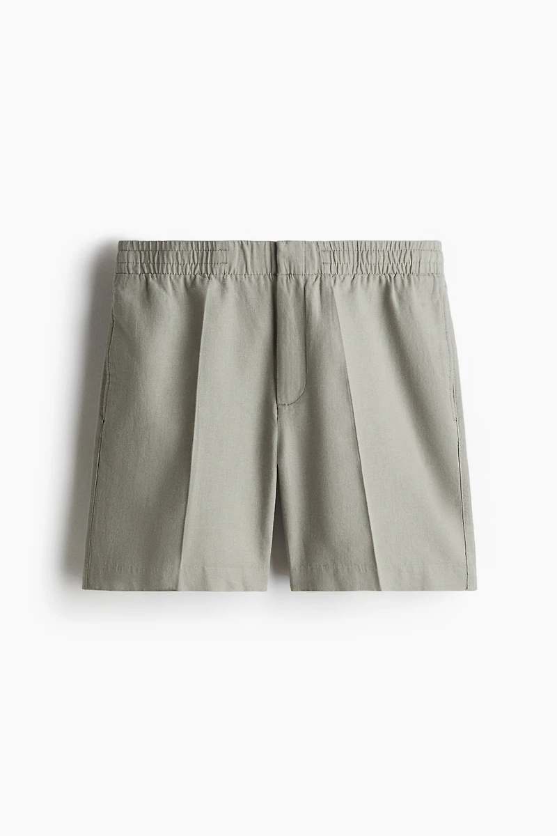 Regular-Fit Linen-Blend Shorts