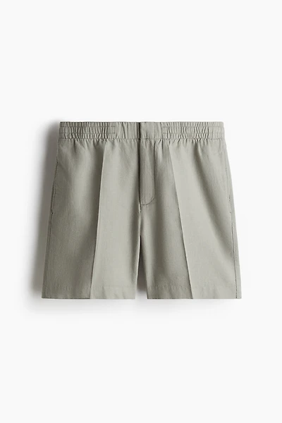 Short classique en lin mélangé