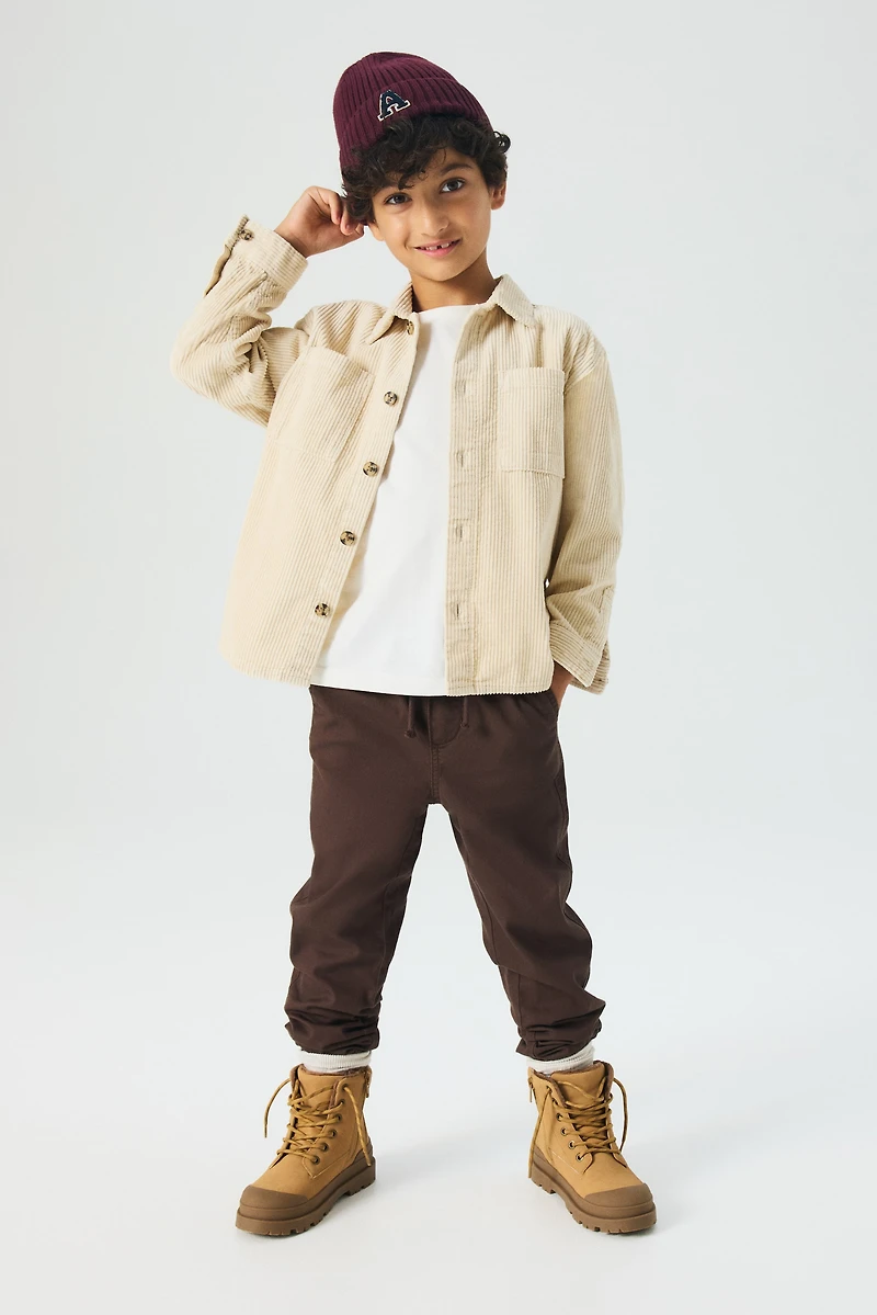 Jersey Lined Twill Joggers