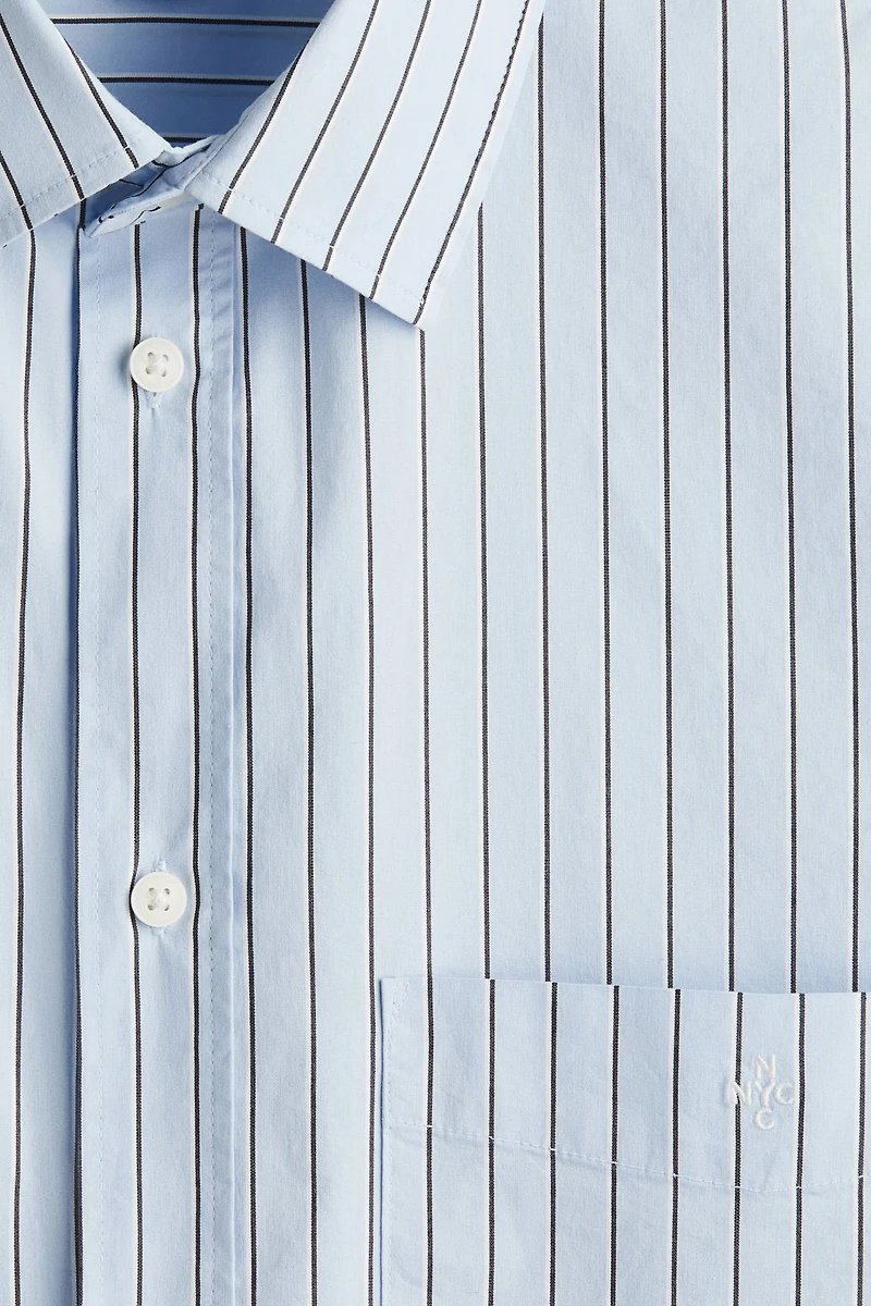 Chemise ample en popeline