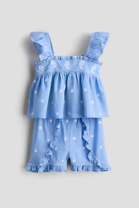 2-Piece Embroidered Cotton Set