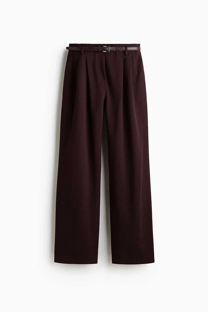 Belted Twill Pants