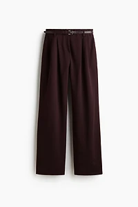 Belted Twill Pants