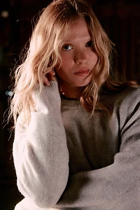 MAMA Slit-Hem Sweater