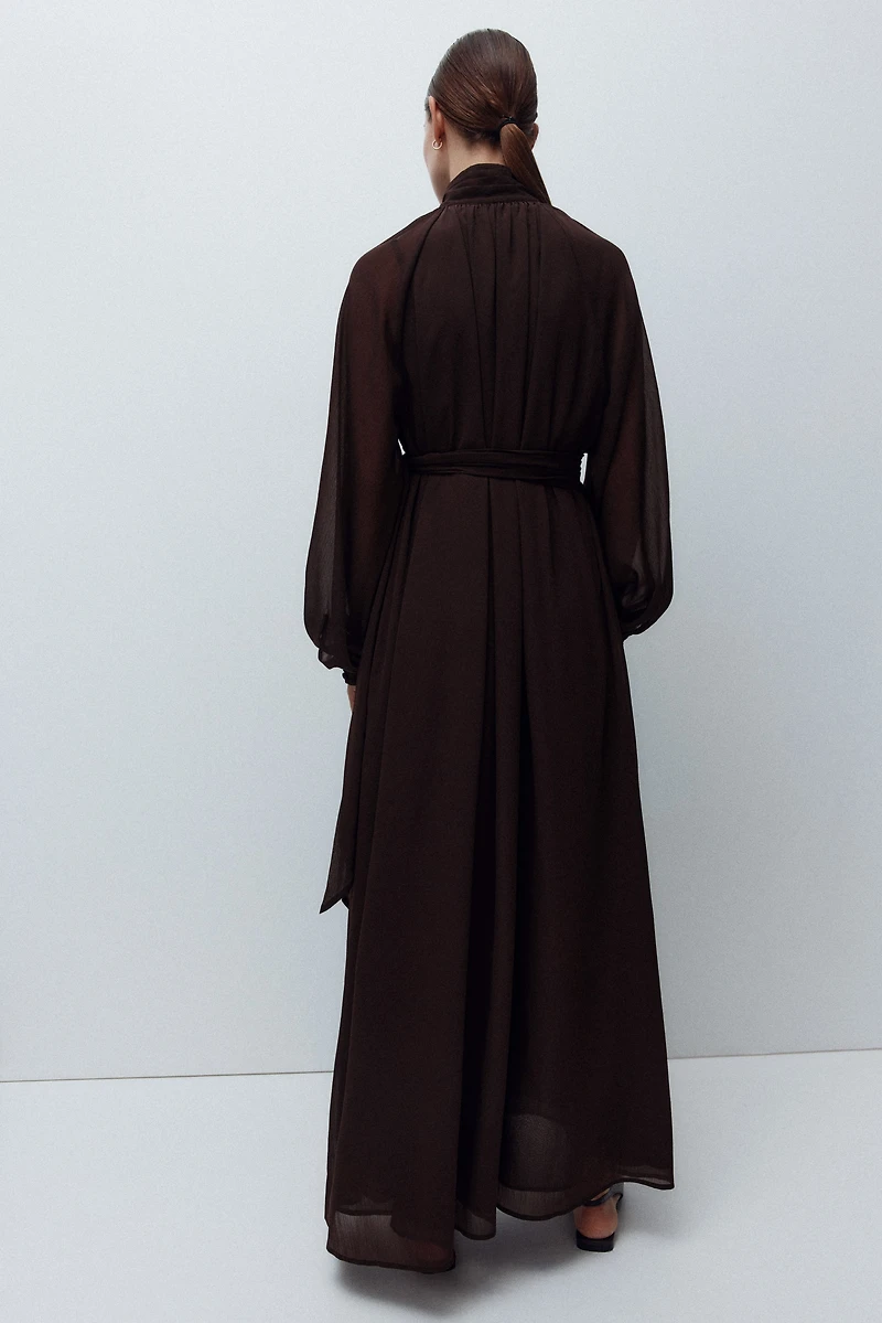 MAMA Long-Sleeved Chiffon Dress