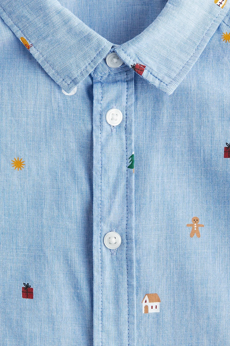 Chemise en coton à motif