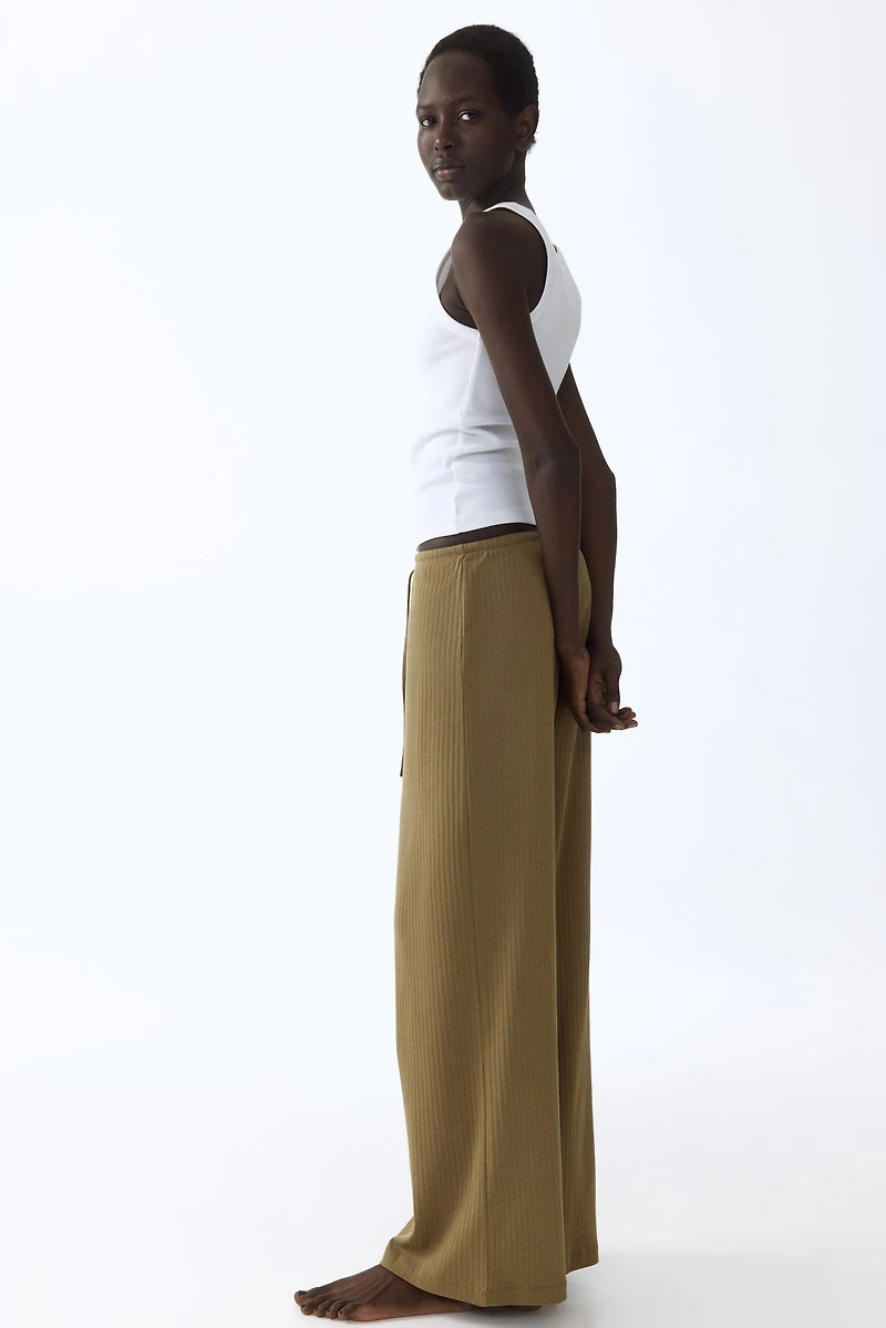 Ribbed Drawstring Pants