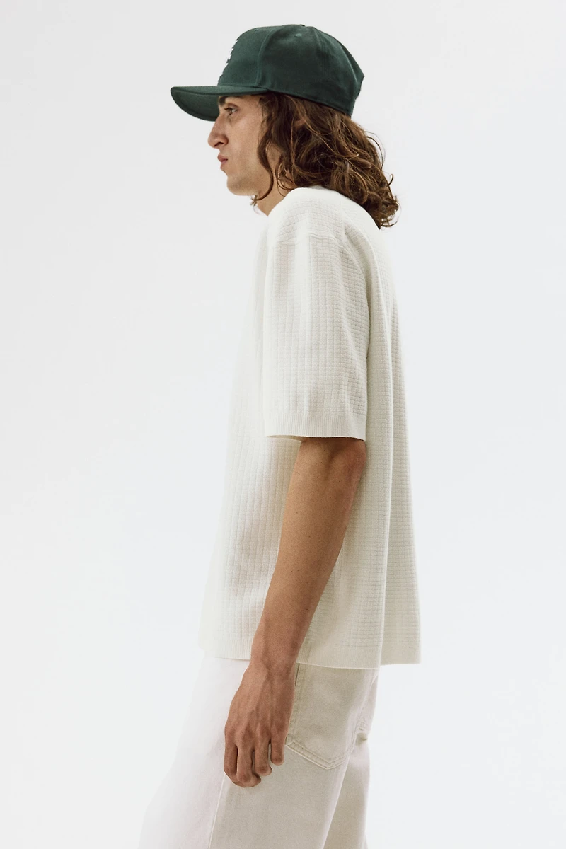 Regular-Fit Textured-Knit Shirt