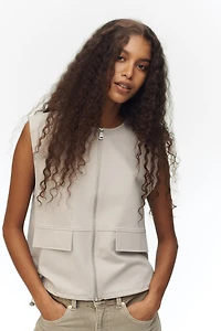 Jersey Top with Drawstrings