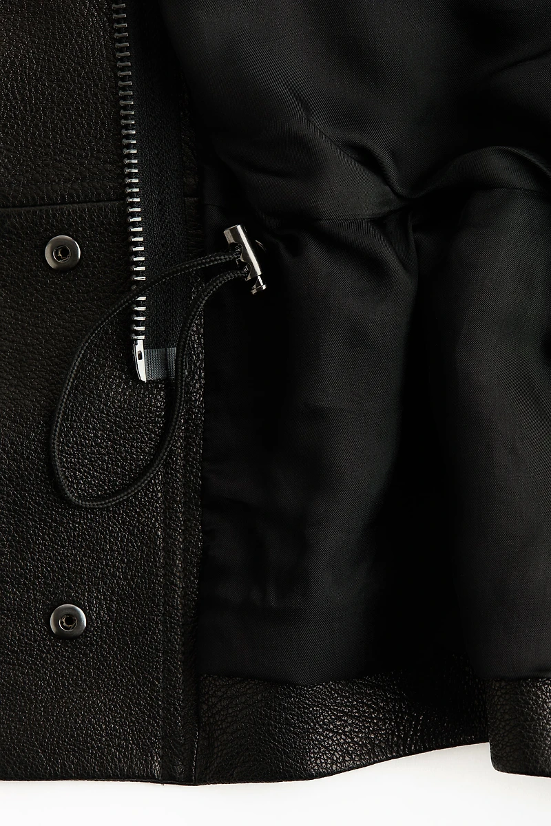 Peplum Leather Jacket