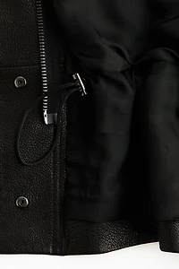 Peplum Leather Jacket