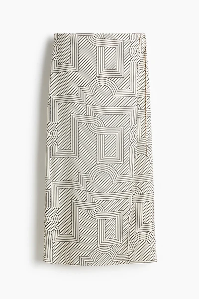 Printed Wrap Skirt